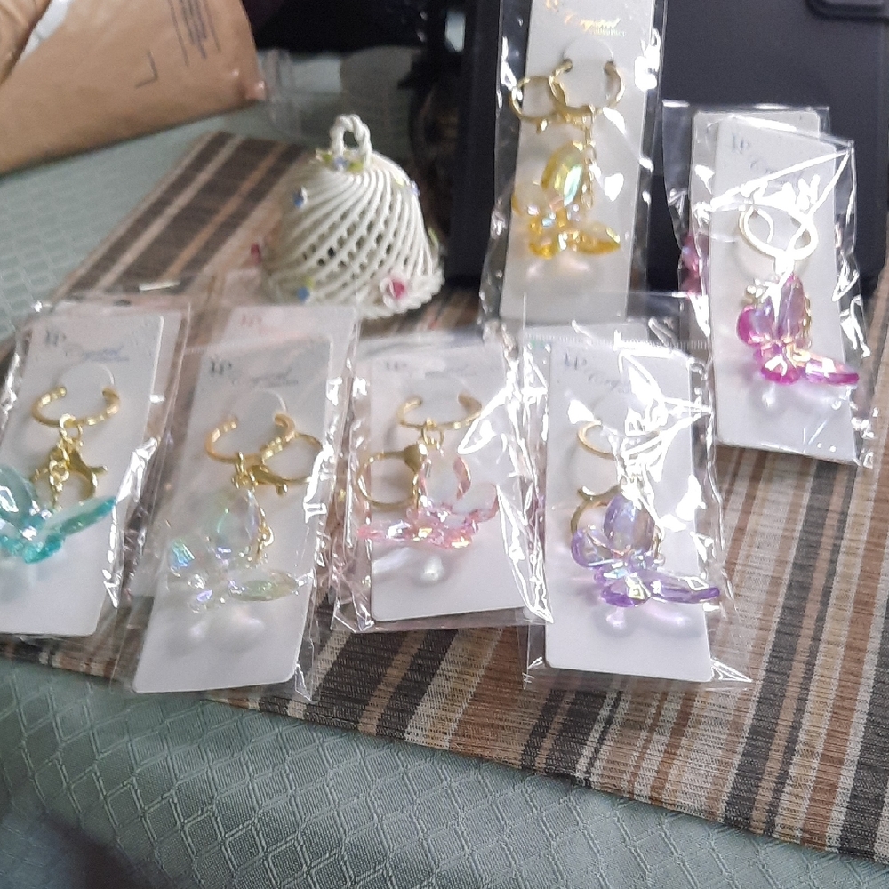$15 Each~Iridescent Butterfly Keychain Charm - Assorted Colors
